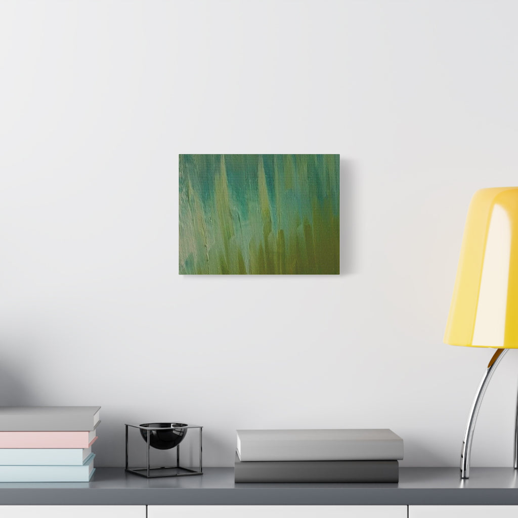 Abstract Green Texture Matte Canvas Print — Stretched 1.25" Wall Art