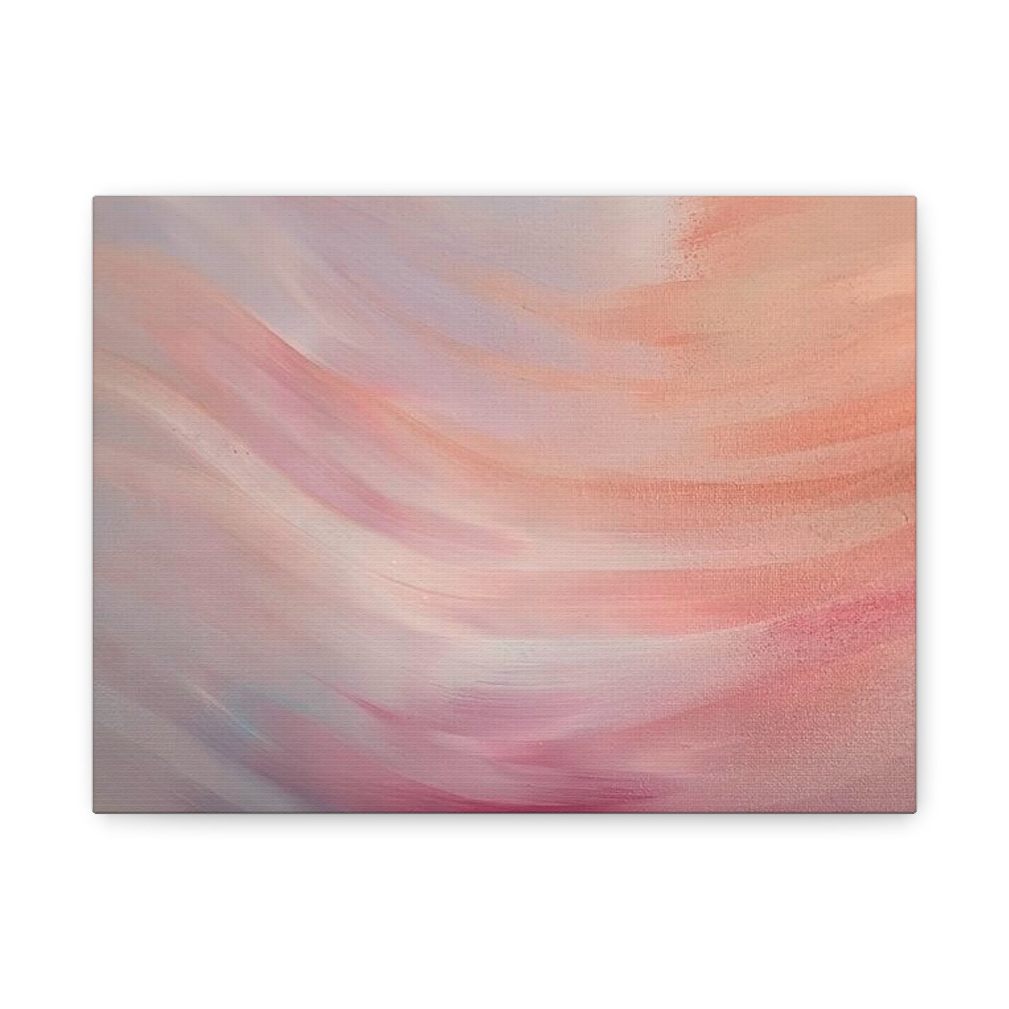 Abstract Blush Wave Matte Canvas Print — Stretched 1.25" Wall Art