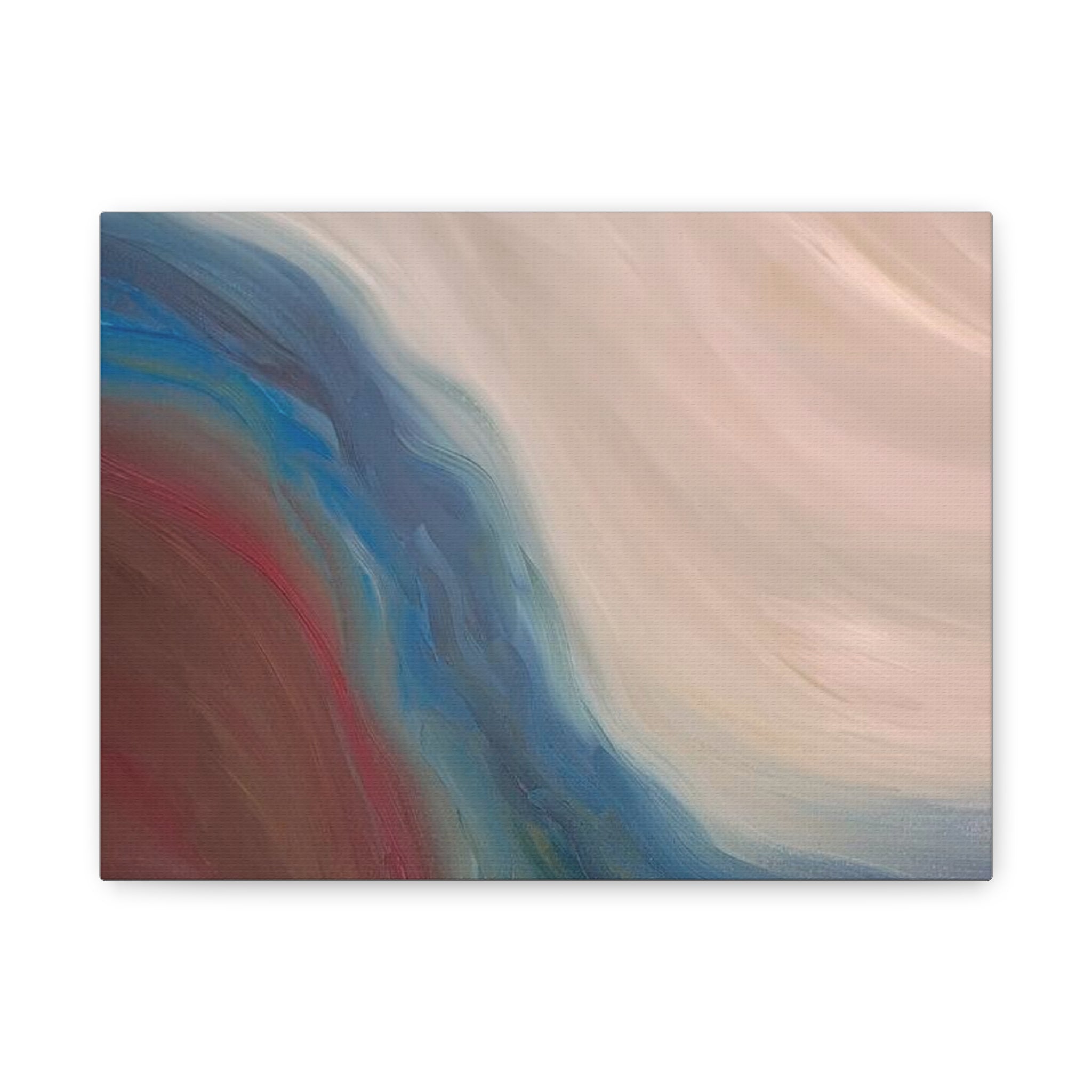 Abstract Coastal Flow Matte Canvas Wall Art — Stretched 1.25"