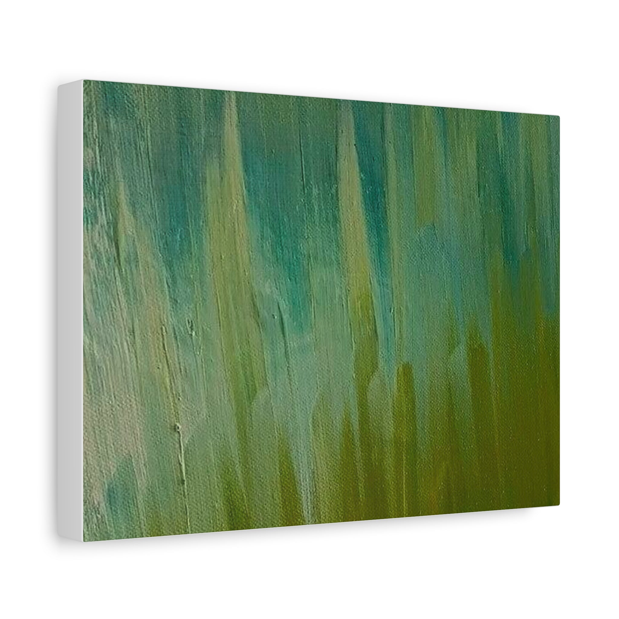 Abstract Green Texture Matte Canvas Print — Stretched 1.25" Wall Art