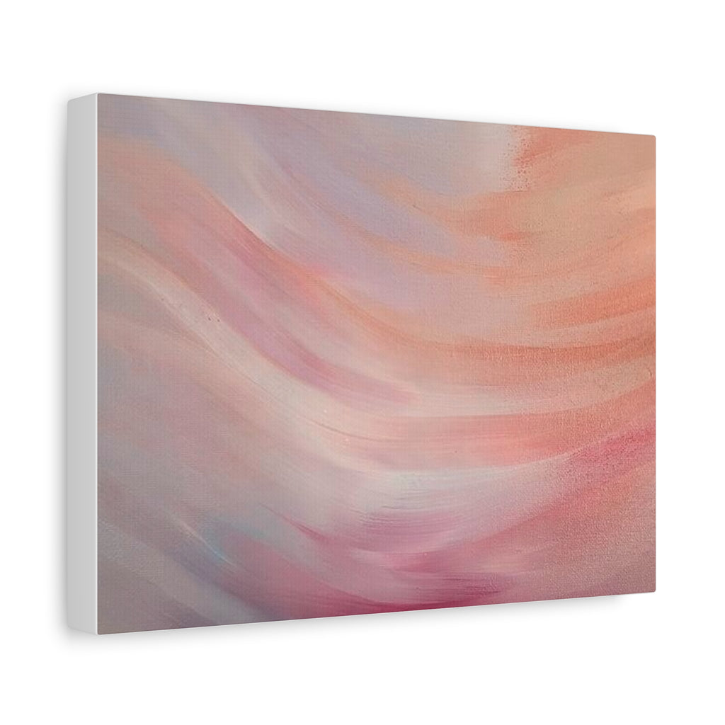 Abstract Blush Wave Matte Canvas Print — Stretched 1.25" Wall Art