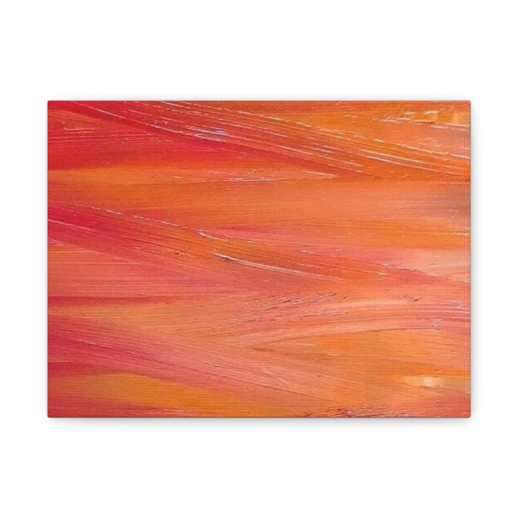 Abstract Orange Sunset Matte Canvas Wall Art — Stretched 1.25"