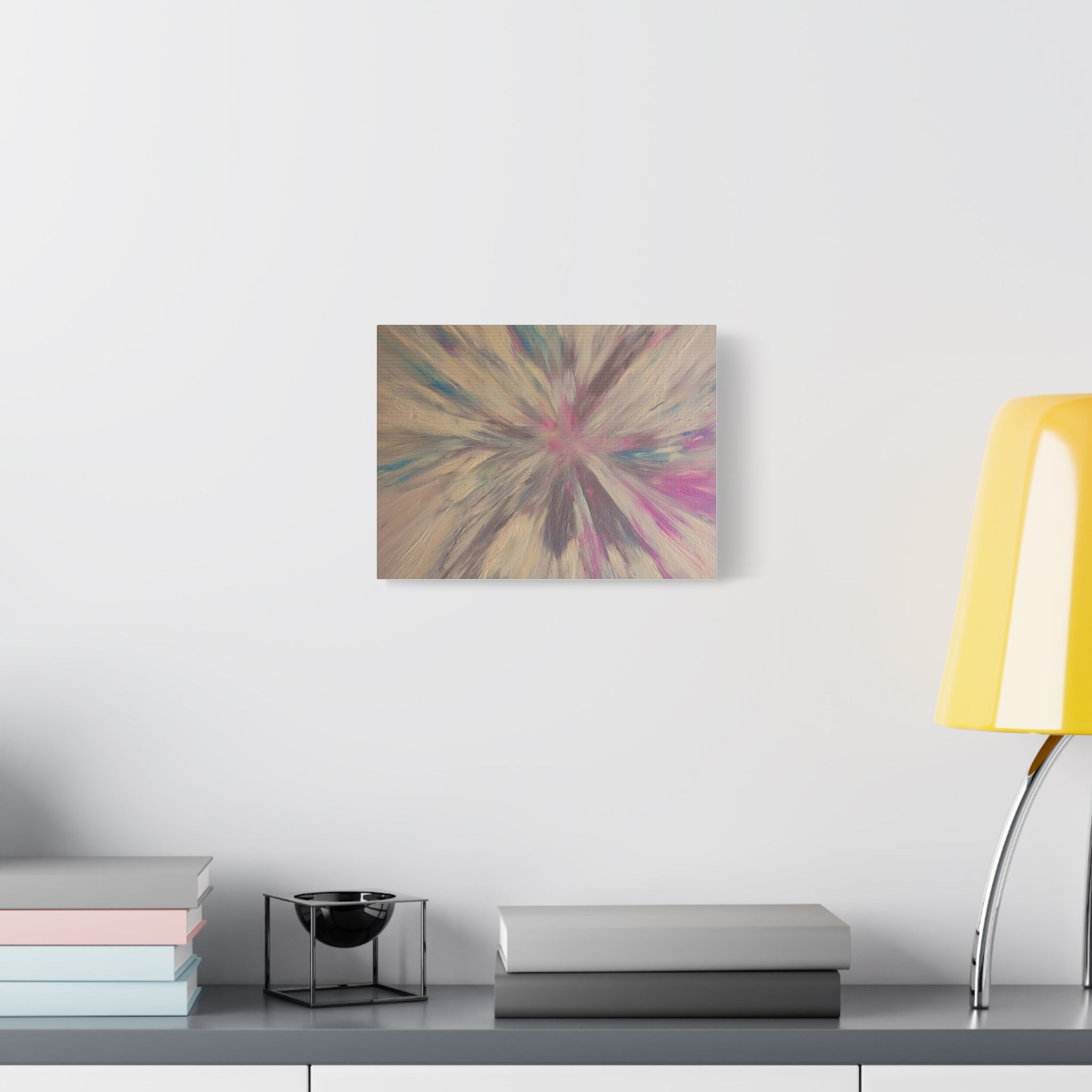 Abstract Burst Matte Canvas Wall Art – Pastel Explosion Stretched 1.25"