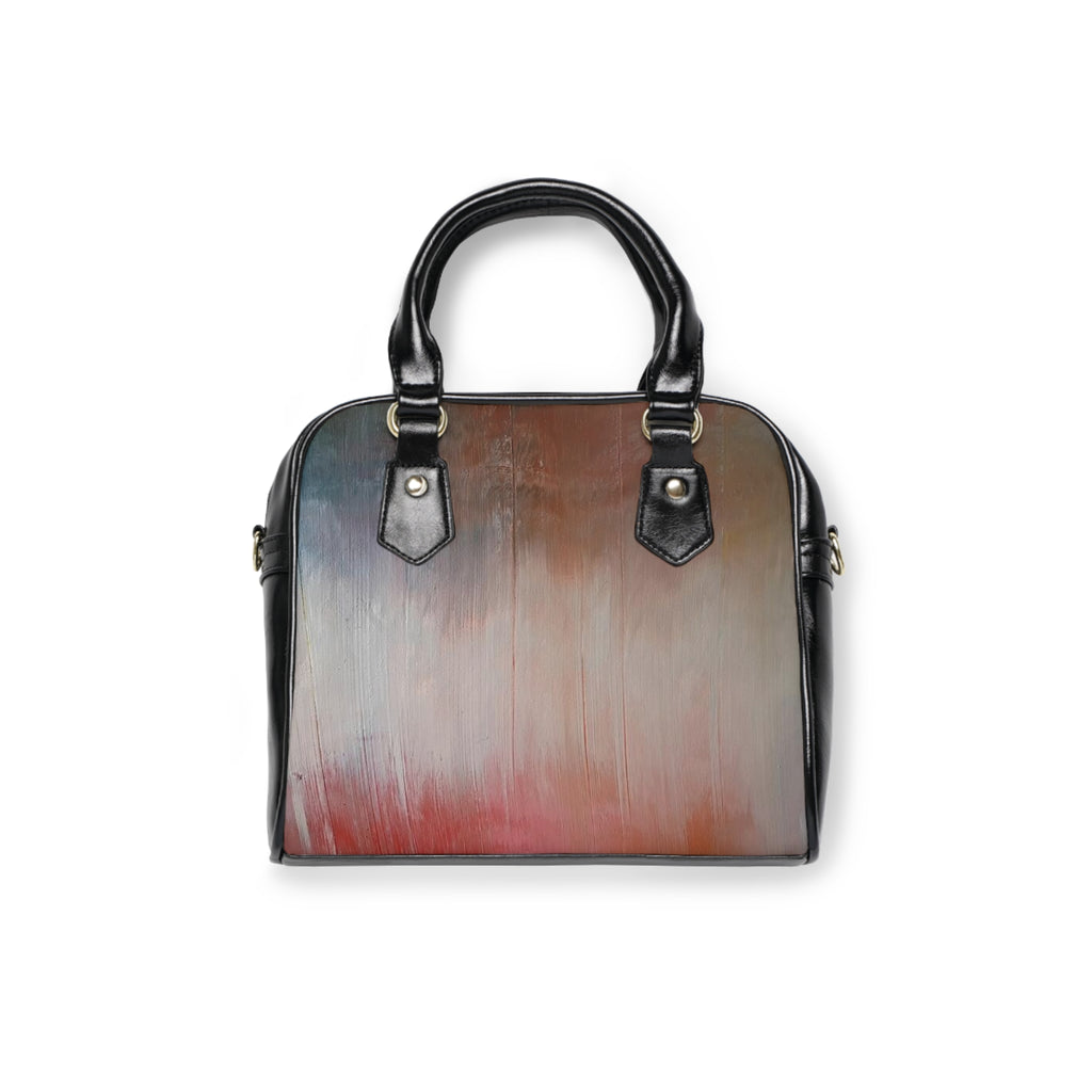 Abstract Ombre Shoulder Handbag — Gradient Leather Tote for Everyday Chic