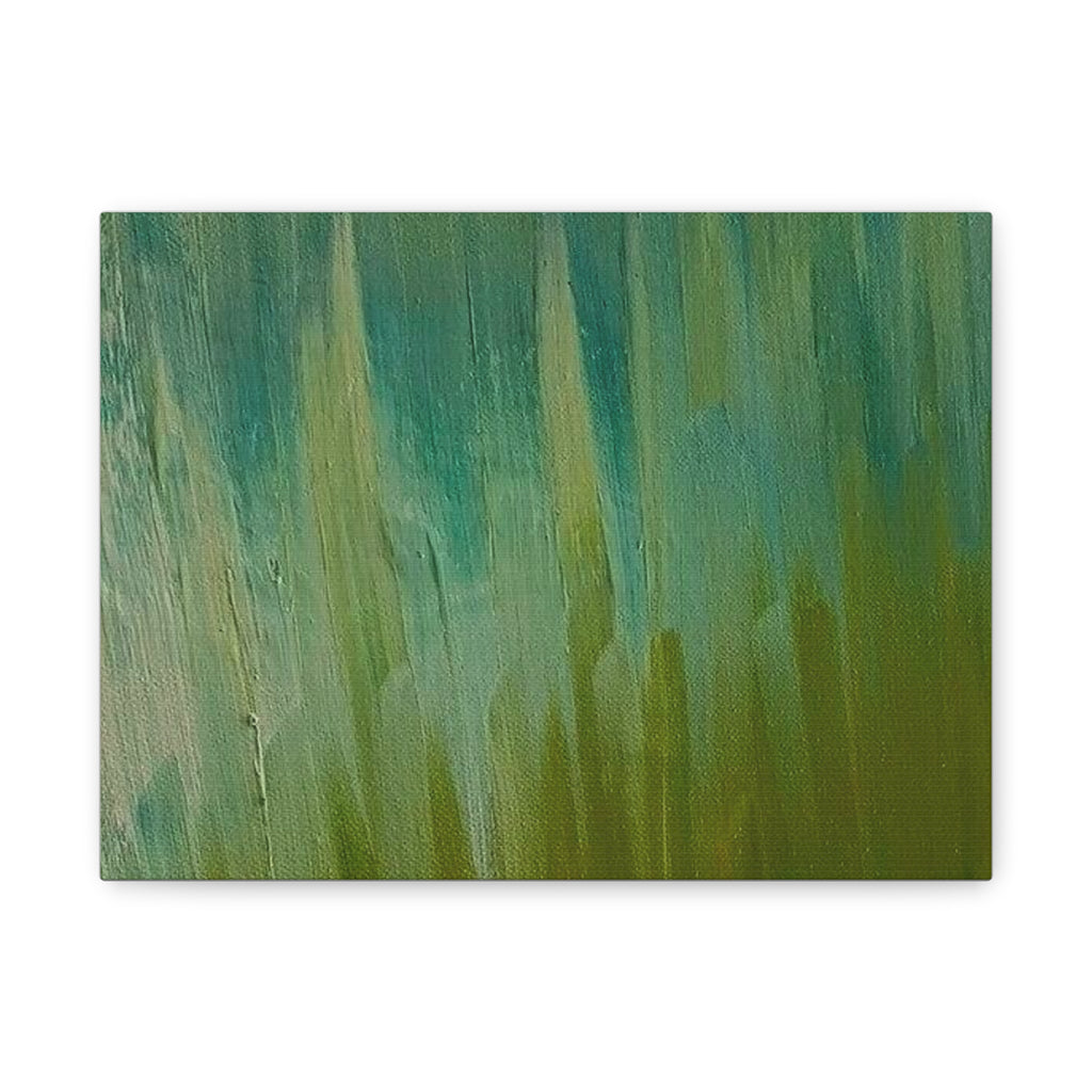 Abstract Green Texture Matte Canvas Print — Stretched 1.25" Wall Art