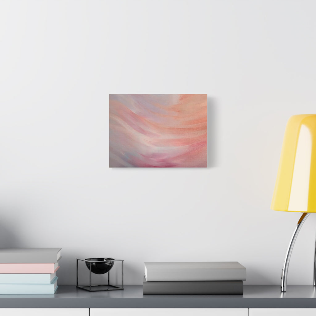 Abstract Blush Wave Matte Canvas Print — Stretched 1.25" Wall Art