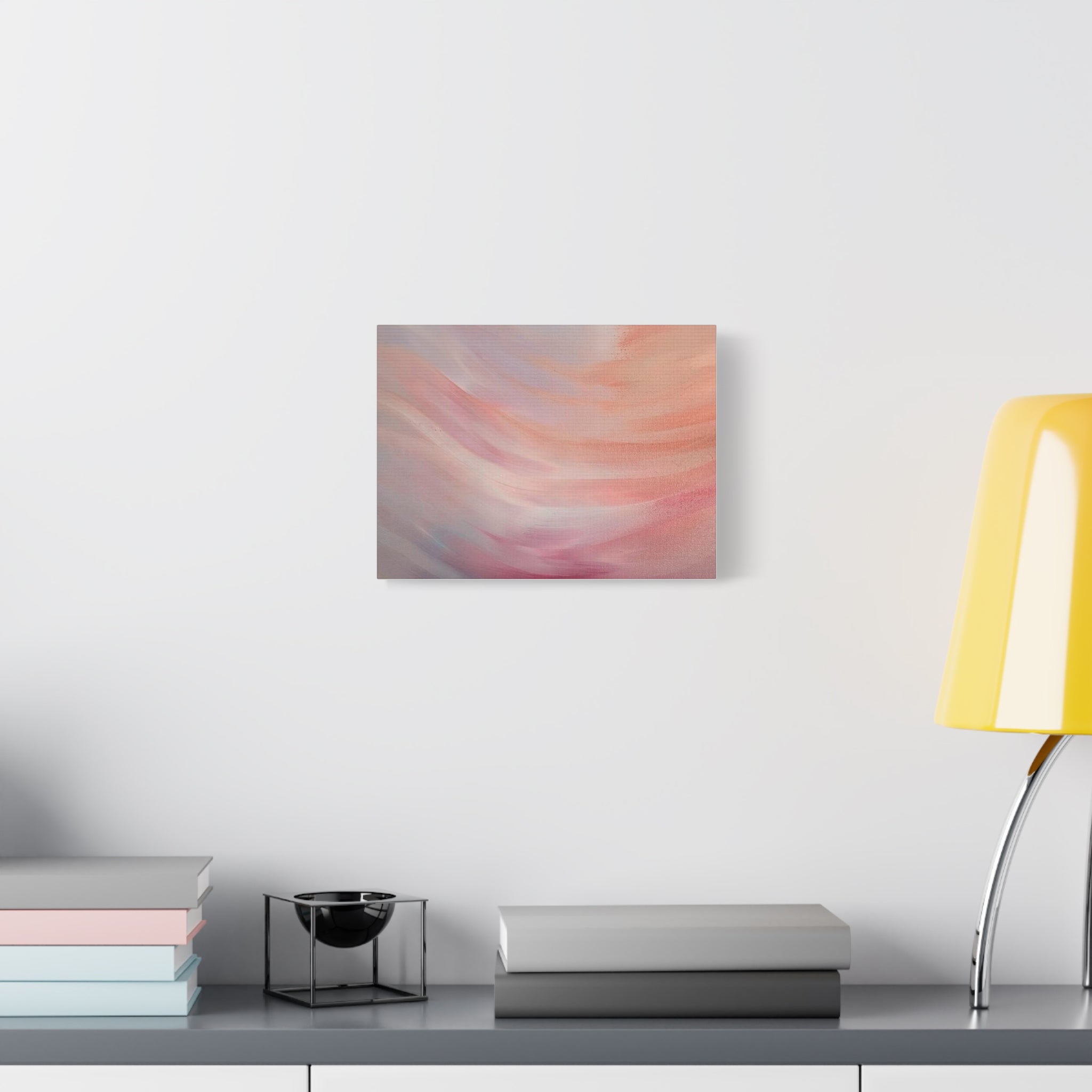 Abstract Blush Wave Matte Canvas Print — Stretched 1.25" Wall Art