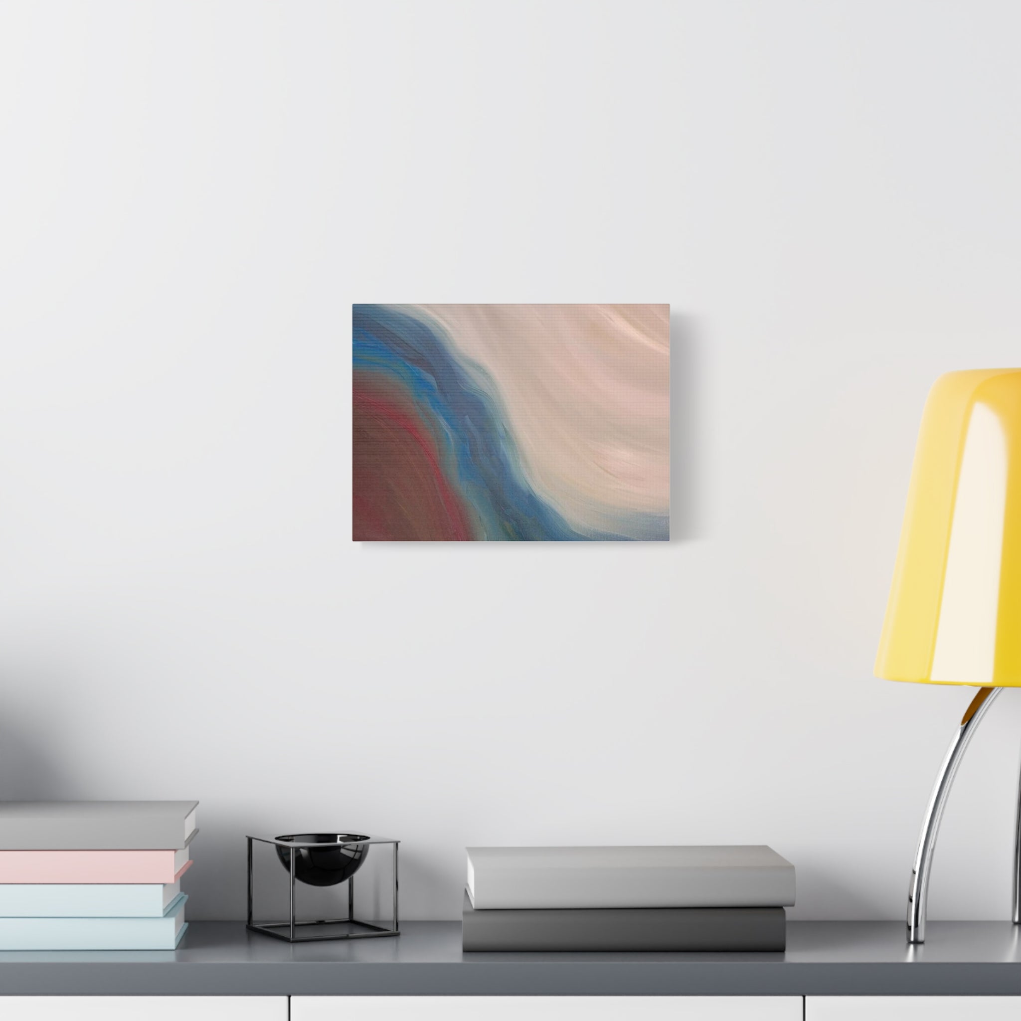Abstract Coastal Flow Matte Canvas Wall Art — Stretched 1.25"