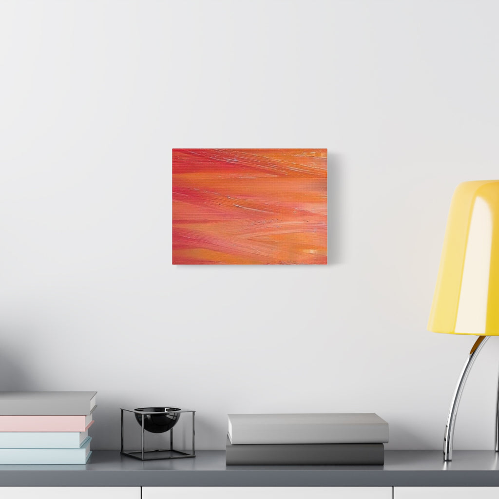 Abstract Orange Sunset Matte Canvas Wall Art — Stretched 1.25"