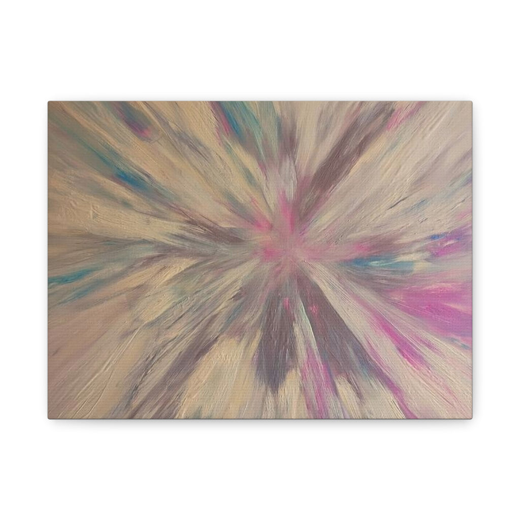 Abstract Burst Matte Canvas Wall Art – Pastel Explosion Stretched 1.25"