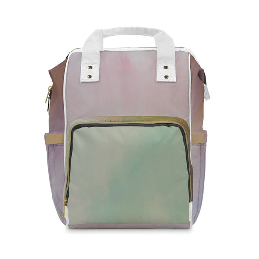 Pastel Pink Multifunctional Diaper Backpack — Stylish Mom & Baby Bag with Changing Pad