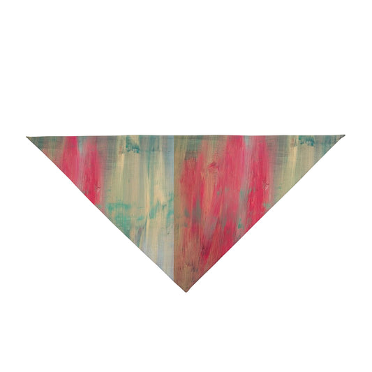 Abstract Watercolor Pet Bandana – Pink & Teal Tie-Dye Triangle Scarf for Dogs & Cats
