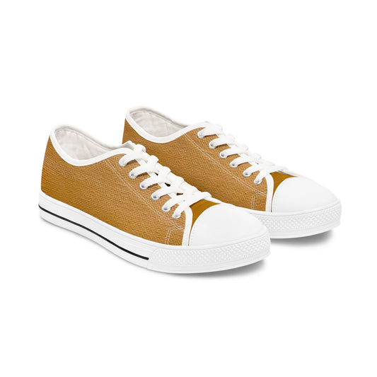 Women's Low Top Sneakers — Casual Tan Canvas Sneakers for Everyday Wear
