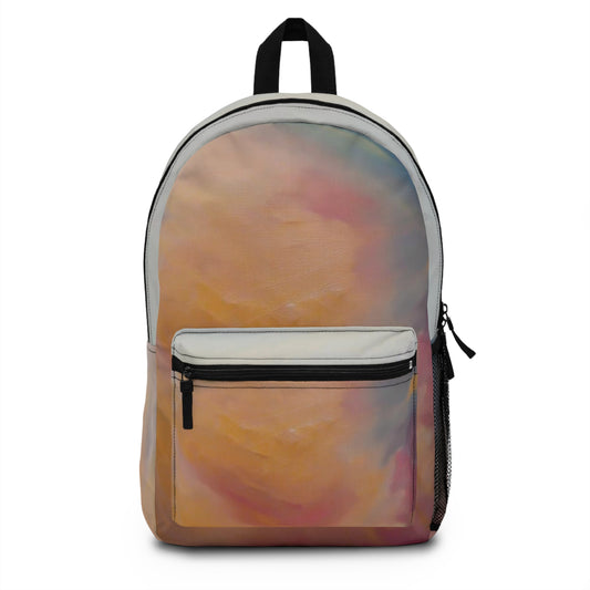 Pastel Sunset Backpack — Soft Watercolor Daypack for Travel, School & Everyday