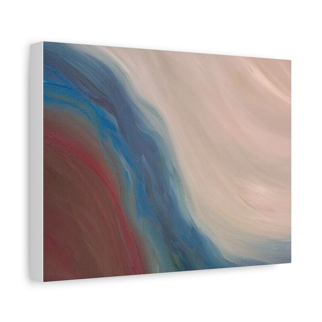 Abstract Coastal Flow Matte Canvas Wall Art — Stretched 1.25"