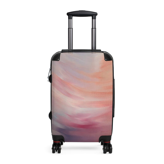 Pastel Sunset Carry-On Suitcase — Soft Pink Travel Luggage