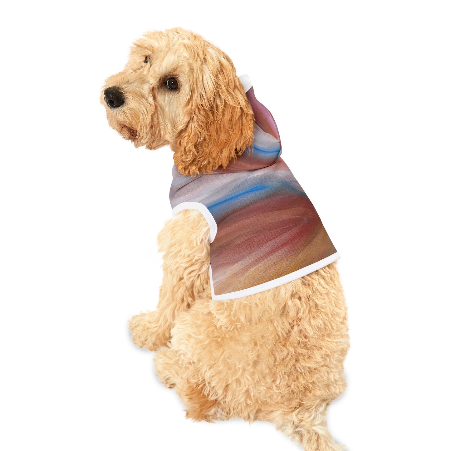 Abstract Watercolor Pet Hoodie - Cozy Colorful Dog & Cat Sweatshirt